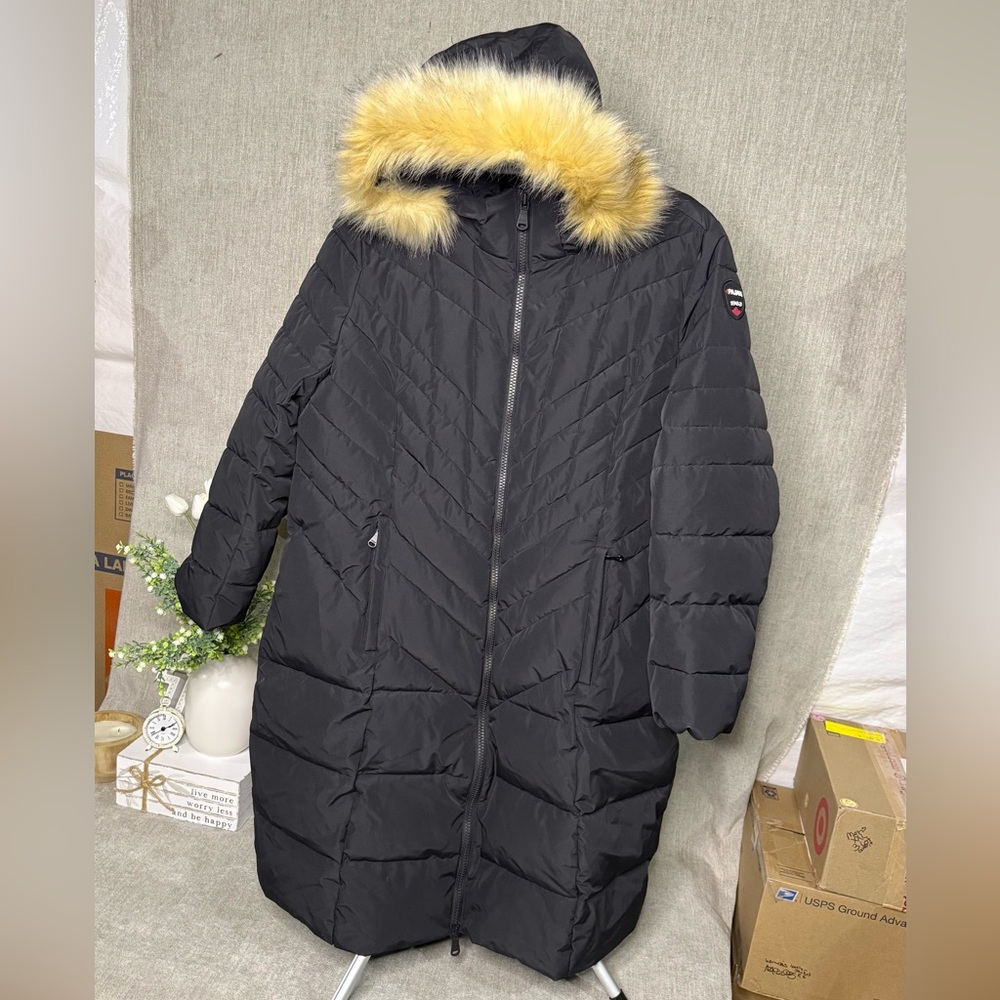 Pajar Canada Long Hooded Puffer Parka Coat – 3X – Faux Fur Trim – NWOT